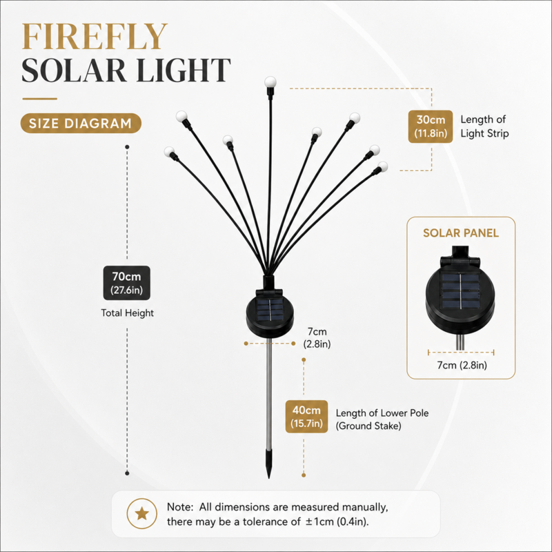 SolaBloom: Solar Firefly Garden Stake Lights